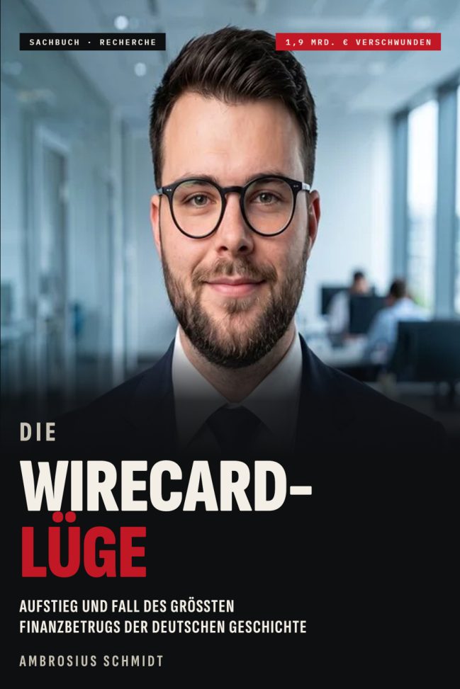 Buchcover: Die Wirecard-Lüge — Aufstieg und Fall des größten Finanzbetrugs der deutschen Geschichte, von Ambrosius Schmidt